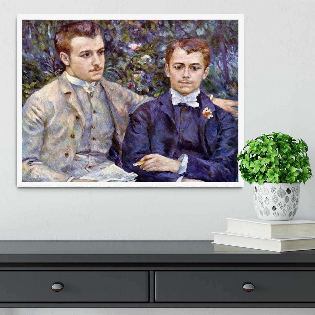 Portrait of Charles and George by Renoir Framed Print - Canvas Art Rocks -6