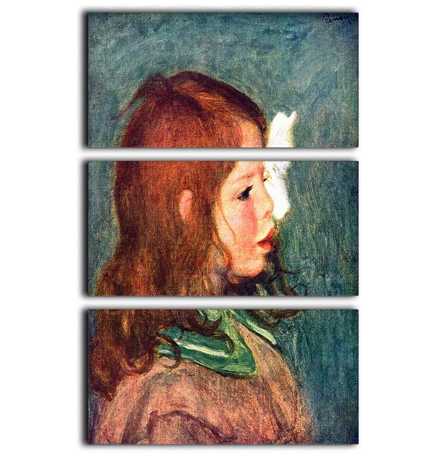 Portrait of Coco by Renoir 3 Split Panel Canvas Print - Canvas Art Rocks - 1