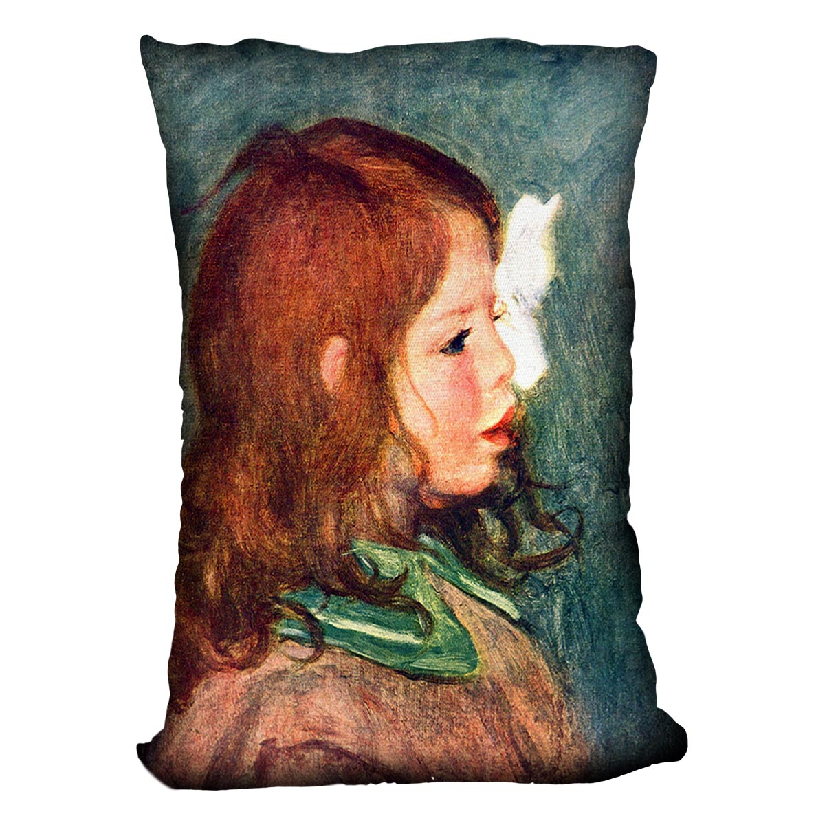 Portrait of Coco by Renoir Cushion