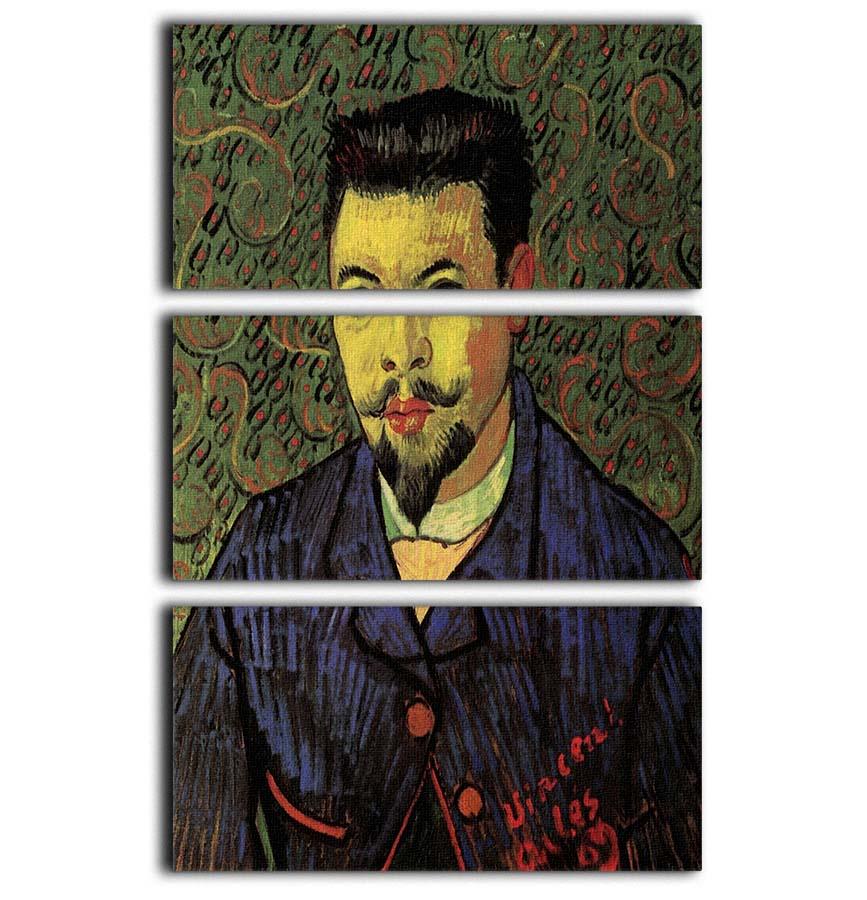 Portrait of Doctor Felix Rey by Van Gogh 3 Split Panel Canvas Print - Canvas Art Rocks - 1