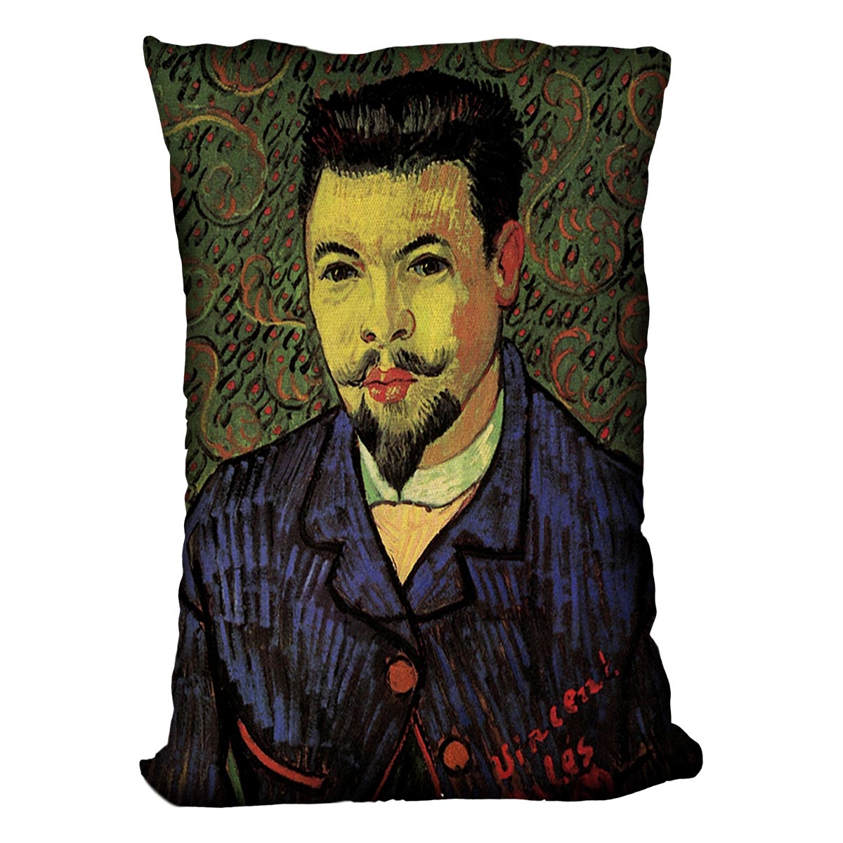 Portrait of Doctor Felix Rey by Van Gogh Cushion