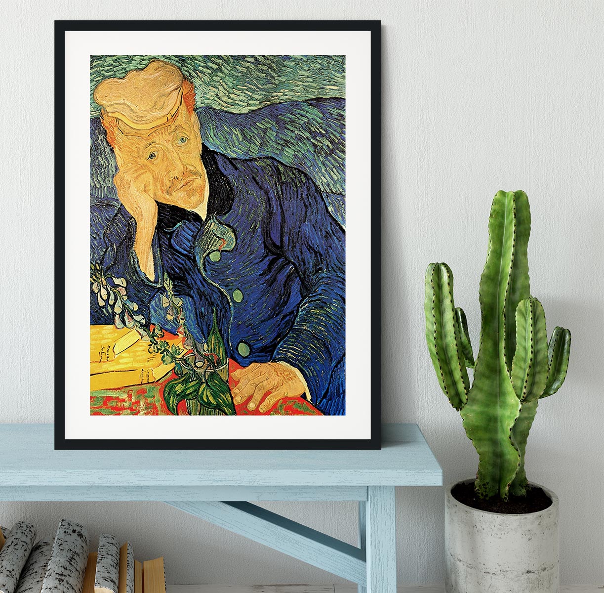 Portrait of Doctor Gachet 2 by Van Gogh Framed Print - Canvas Art Rocks - 1
