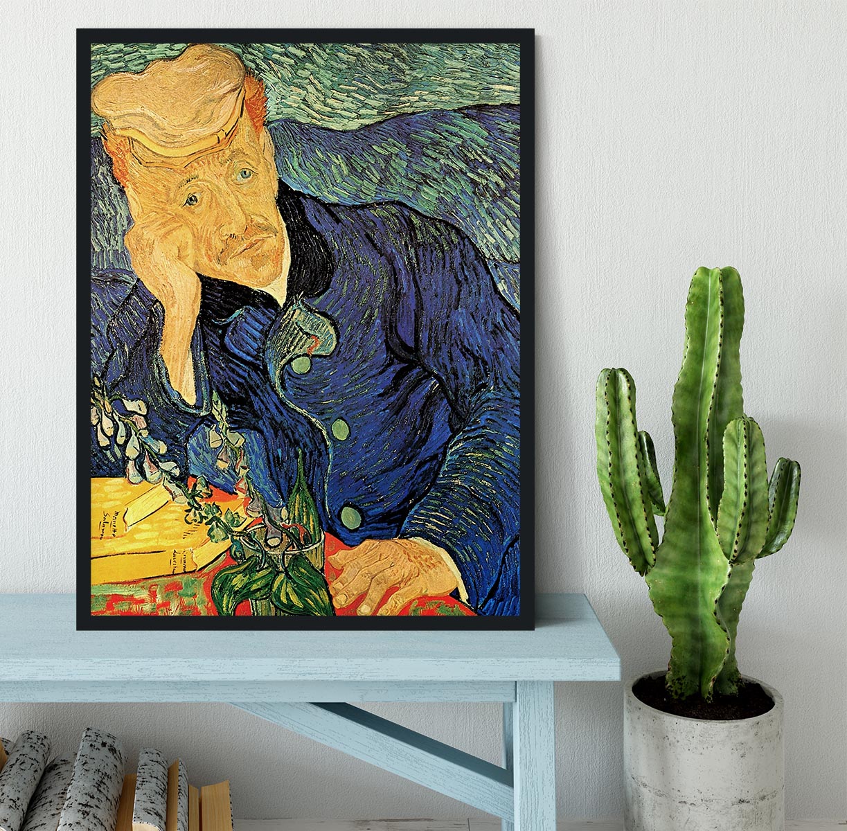 Portrait of Doctor Gachet 2 by Van Gogh Framed Print - Canvas Art Rocks - 2