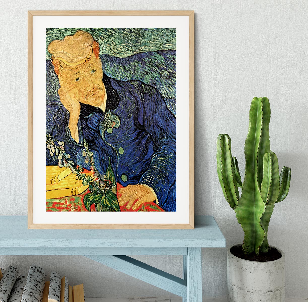 Portrait of Doctor Gachet 2 by Van Gogh Framed Print - Canvas Art Rocks - 3