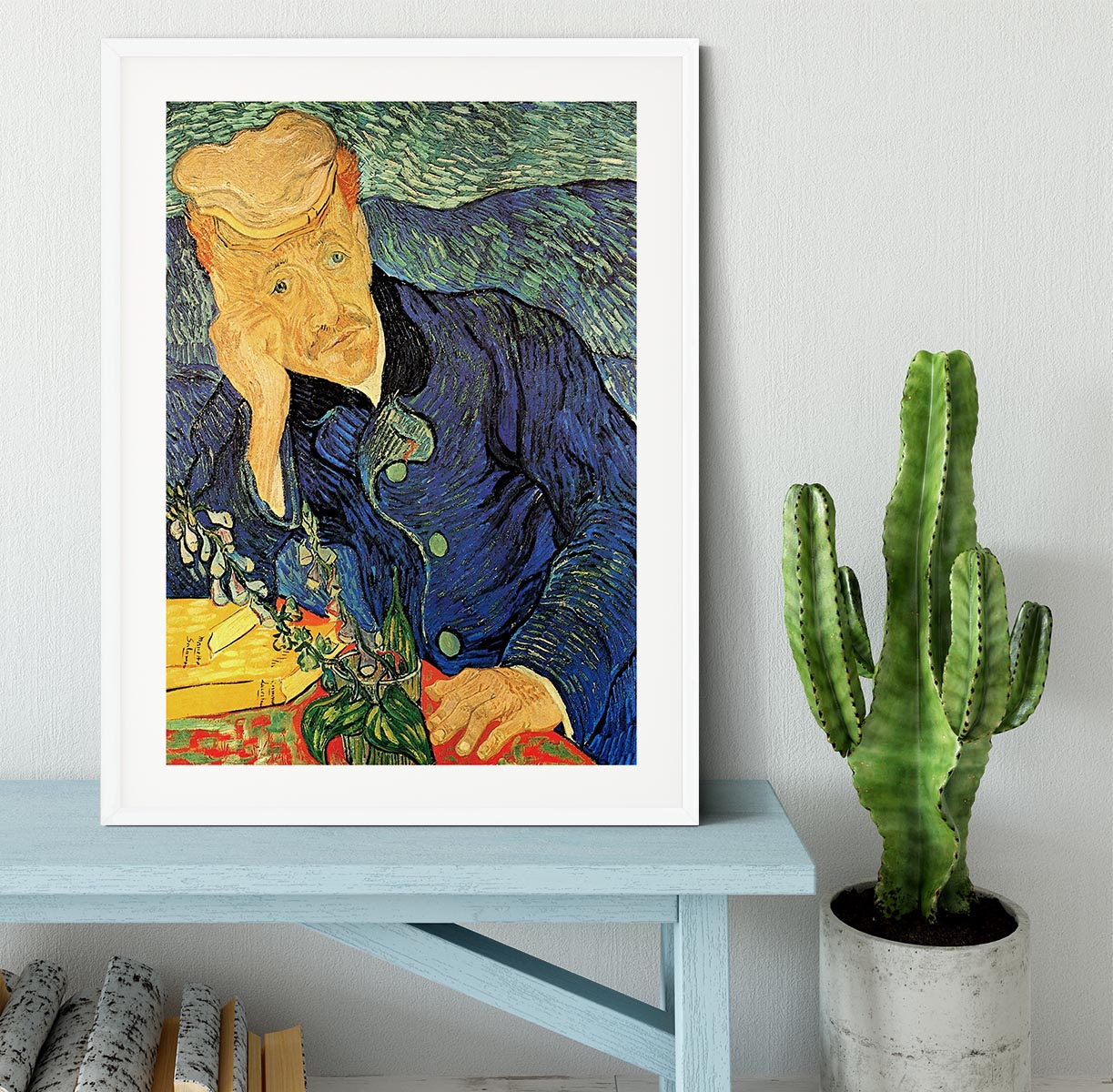 Portrait of Doctor Gachet 2 by Van Gogh Framed Print - Canvas Art Rocks - 5