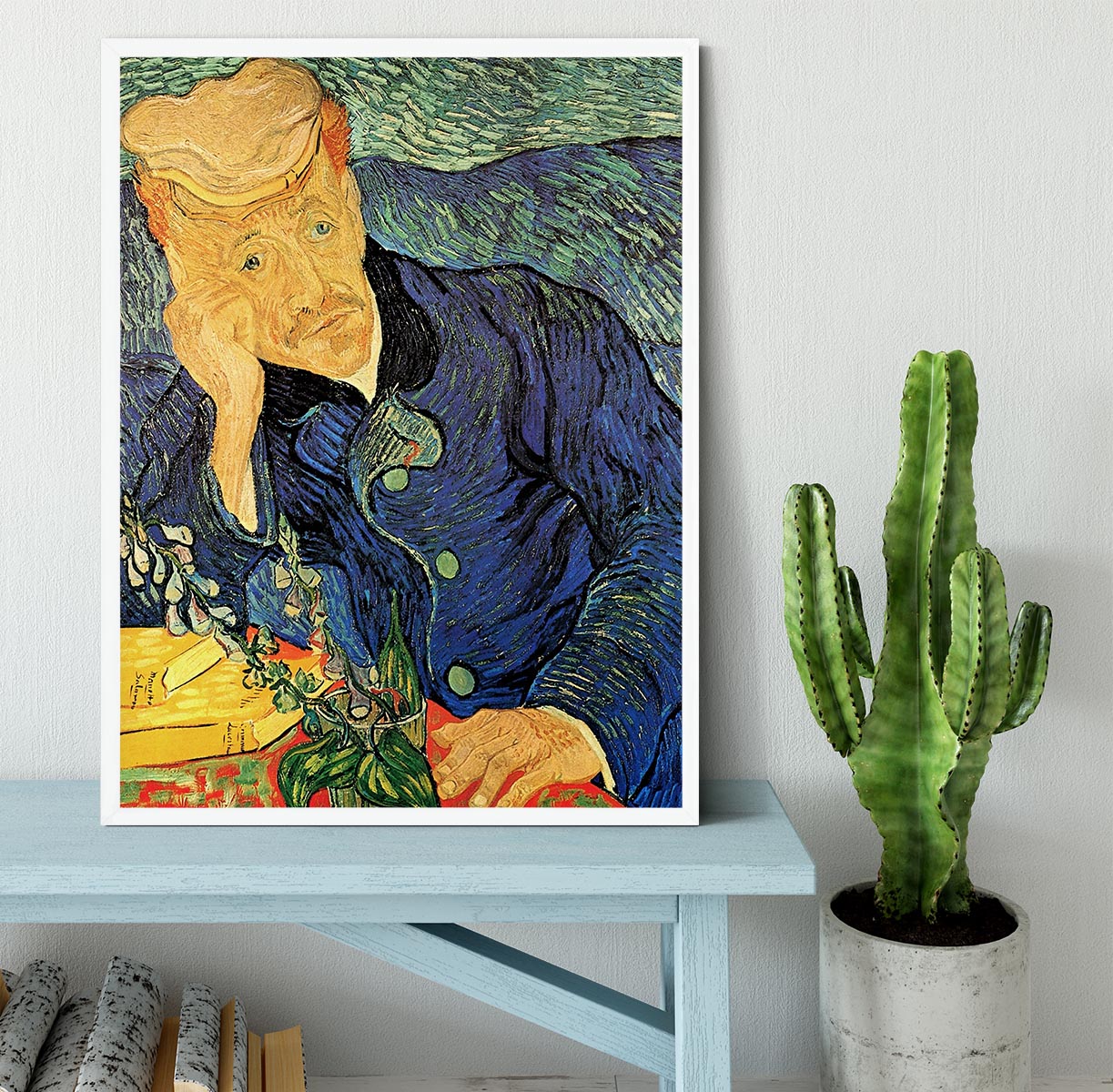 Portrait of Doctor Gachet 2 by Van Gogh Framed Print - Canvas Art Rocks -6