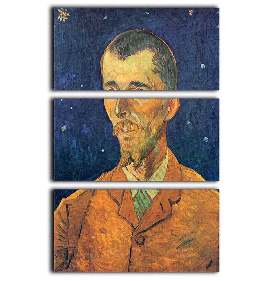 Portrait of Eugene Boch by Van Gogh 3 Split Panel Canvas Print - Canvas Art Rocks - 1