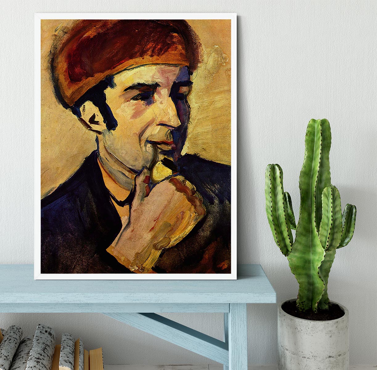 Portrait of Franz Marc by Macke Framed Print - Canvas Art Rocks -6