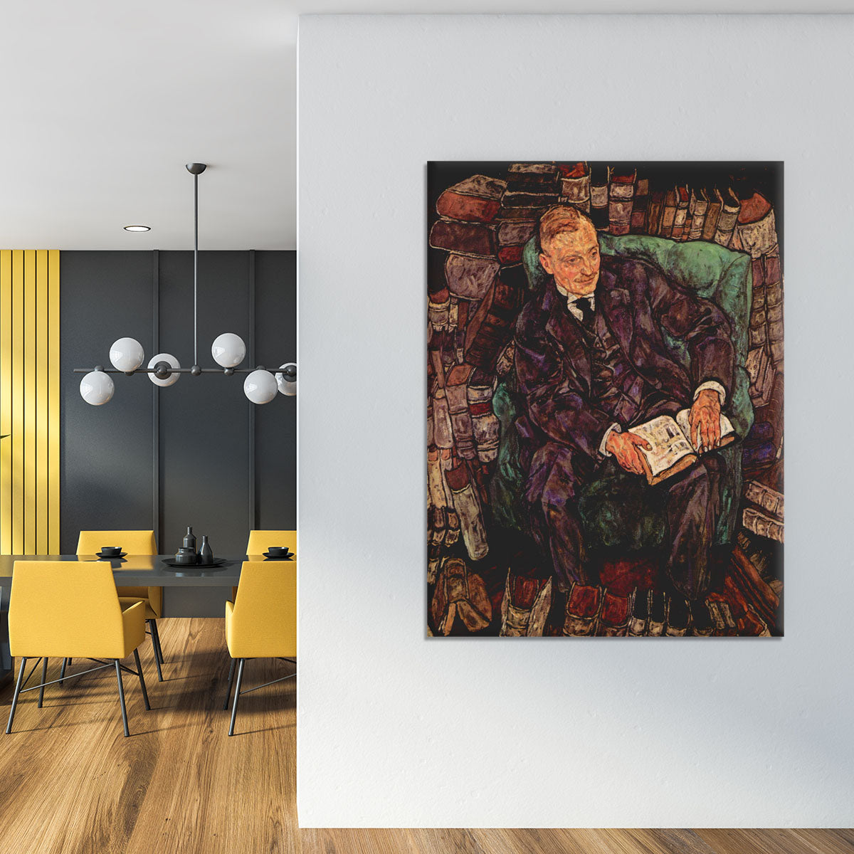 Portrait of Hugo Koller by Egon Schiele Canvas Print or Poster - Canvas Art Rocks - 4