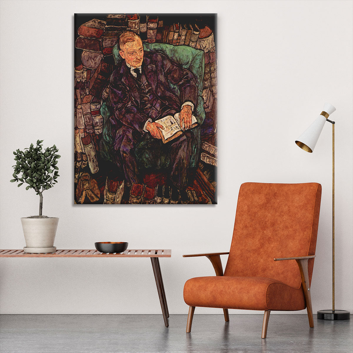 Portrait of Hugo Koller by Egon Schiele Canvas Print or Poster - Canvas Art Rocks - 6