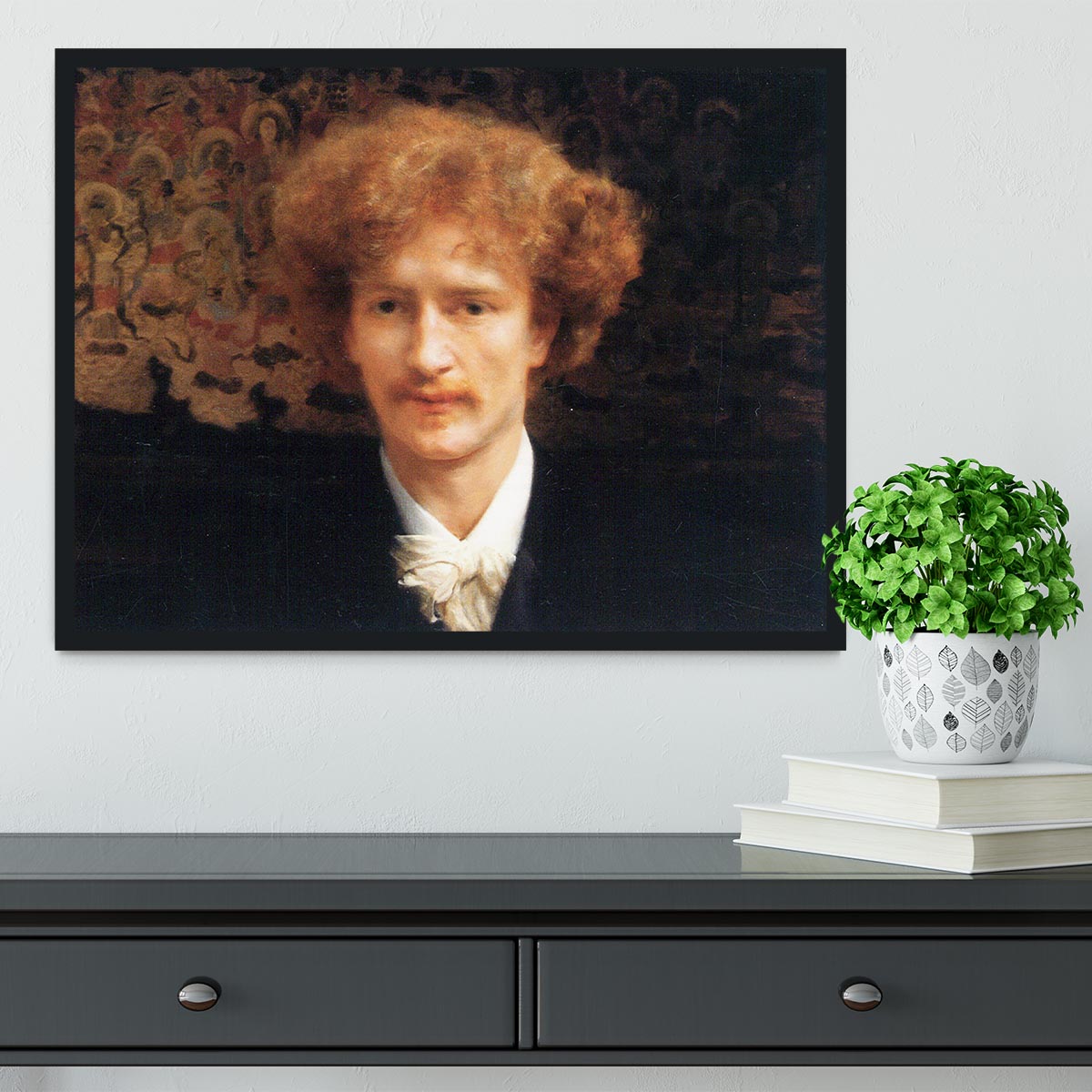 Portrait of Ignaz Jan Paderewski by Alma Tadema Framed Print - Canvas Art Rocks - 2