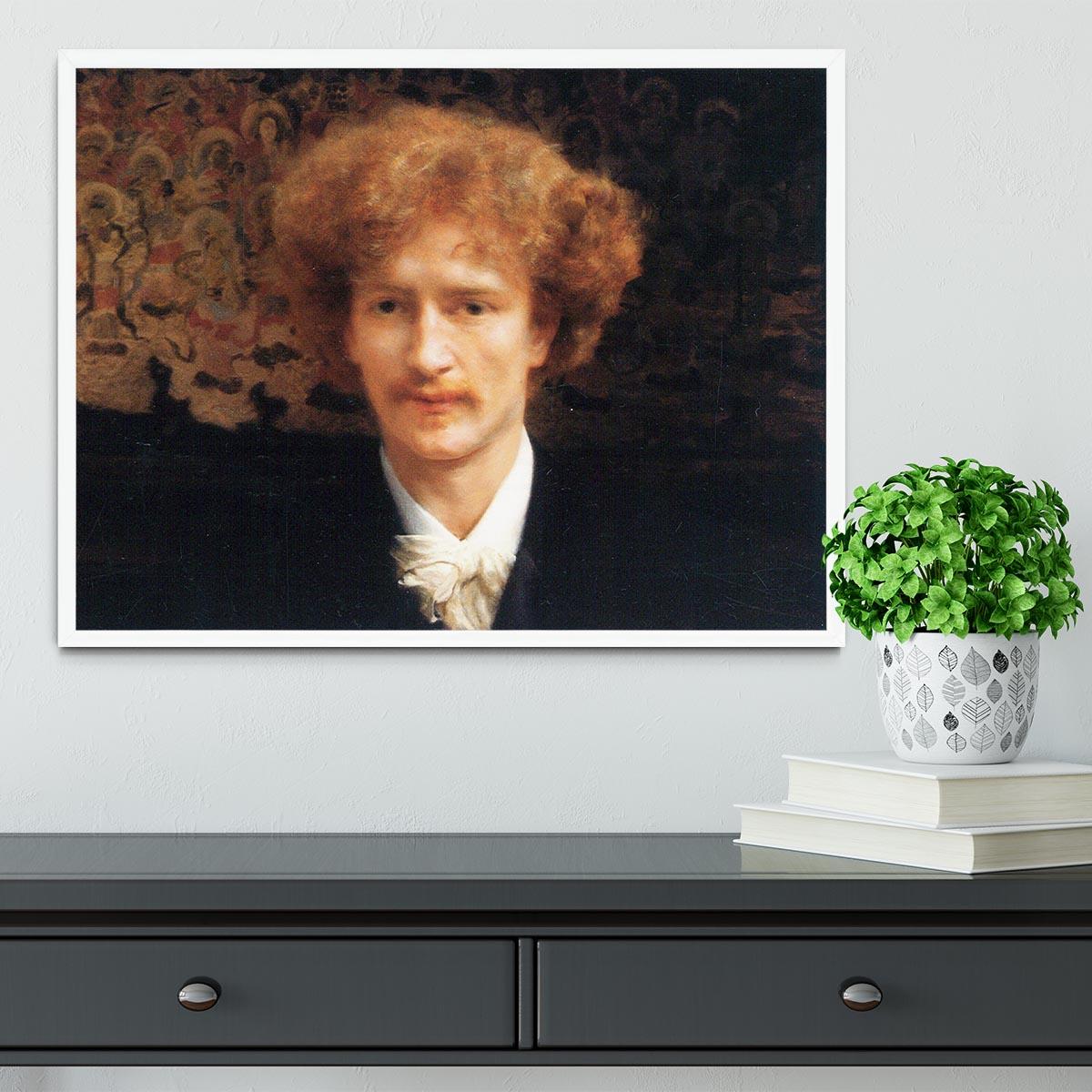 Portrait of Ignaz Jan Paderewski by Alma Tadema Framed Print - Canvas Art Rocks -6