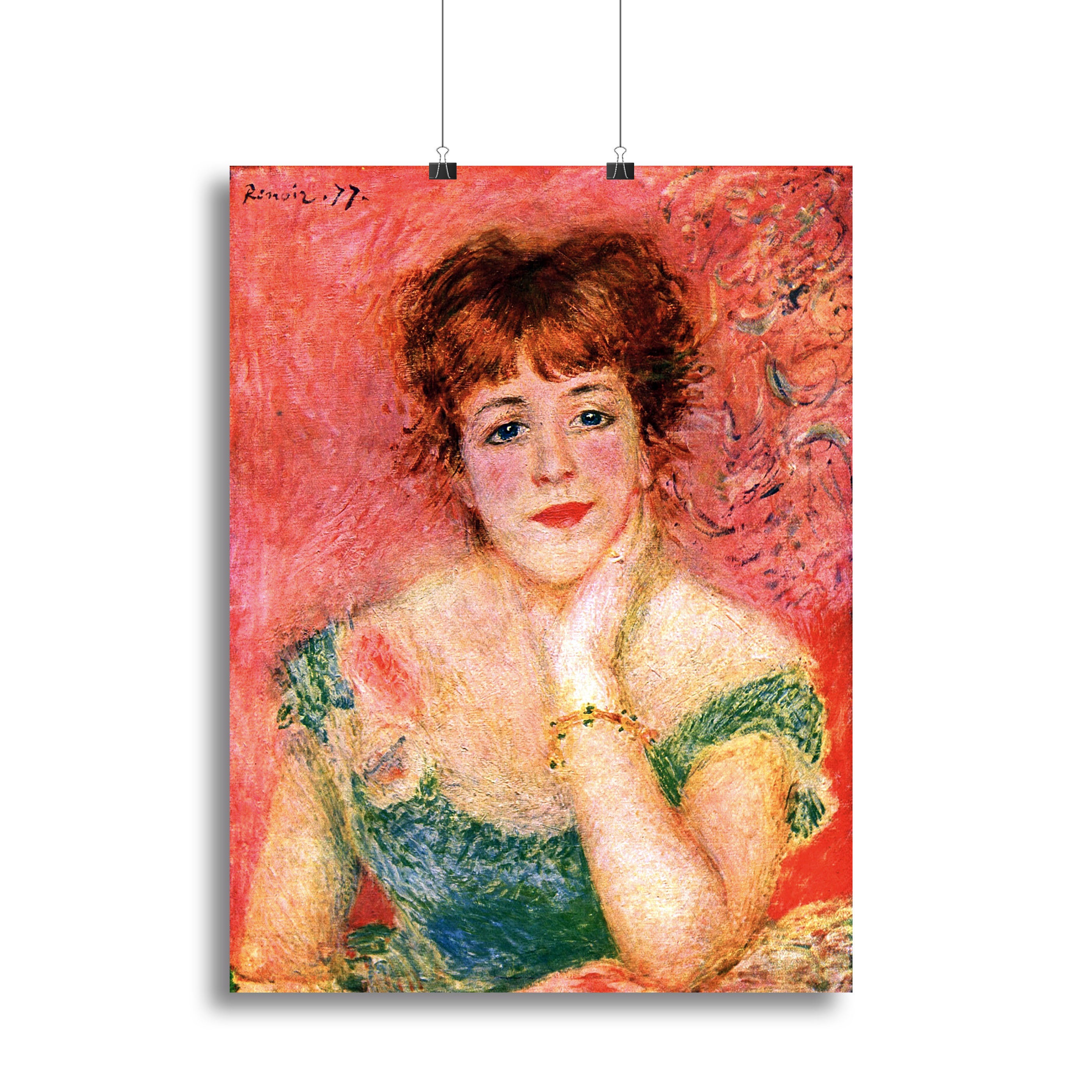 Portrait of Jeanne Samary by Renoir Canvas Print or Poster - Canvas Art Rocks - 2