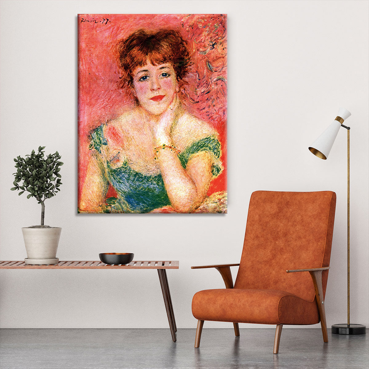Portrait of Jeanne Samary by Renoir Canvas Print or Poster - Canvas Art Rocks - 6