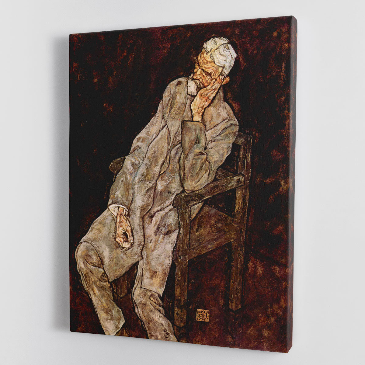 Portrait of Johan Harms by Egon Schiele Canvas Print or Poster - Canvas Art Rocks - 1
