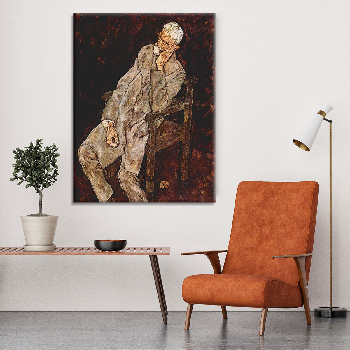 Portrait of Johan Harms by Egon Schiele Canvas Print or Poster - Canvas Art Rocks - 6
