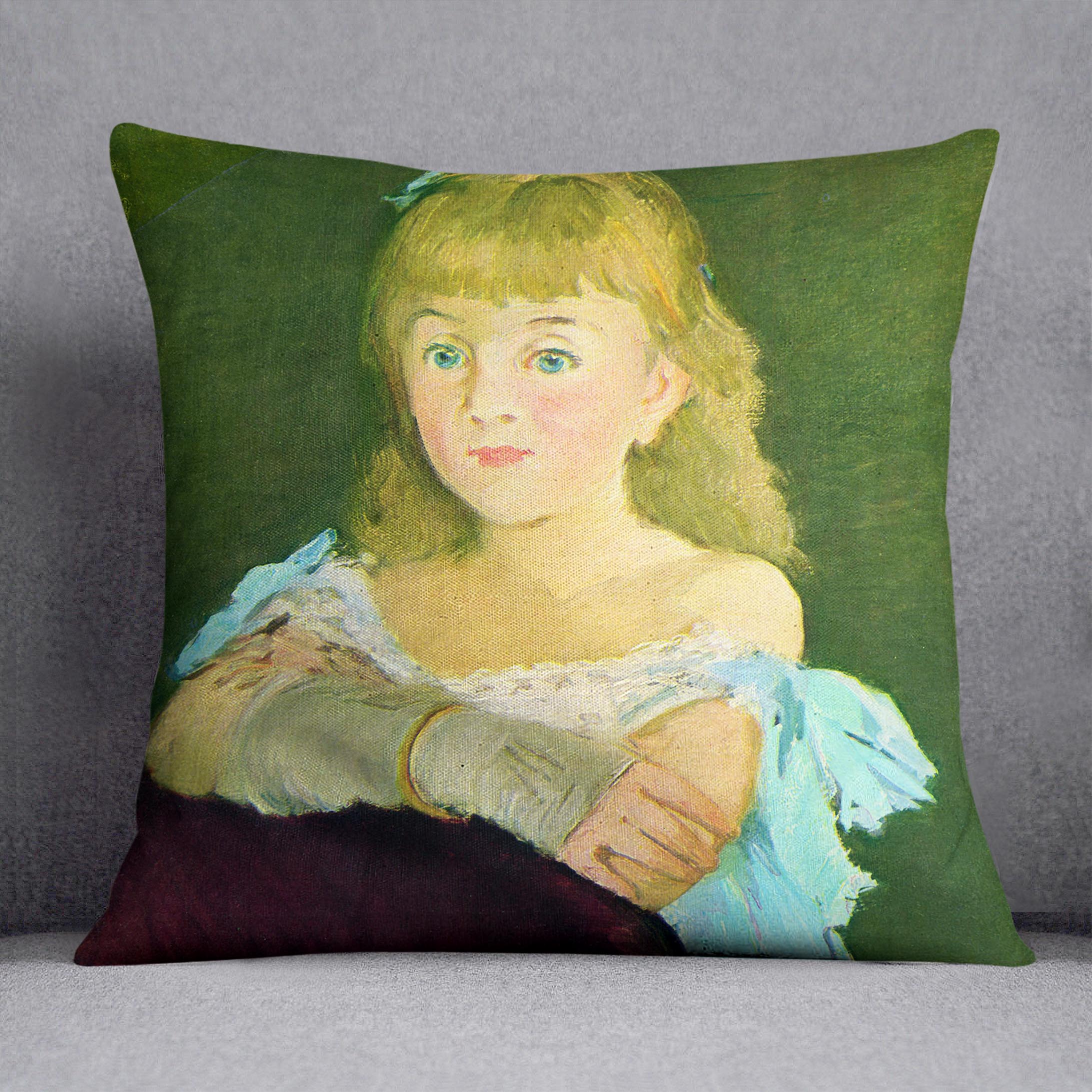 Portrait of Lina Campineanu by Manet Cushion