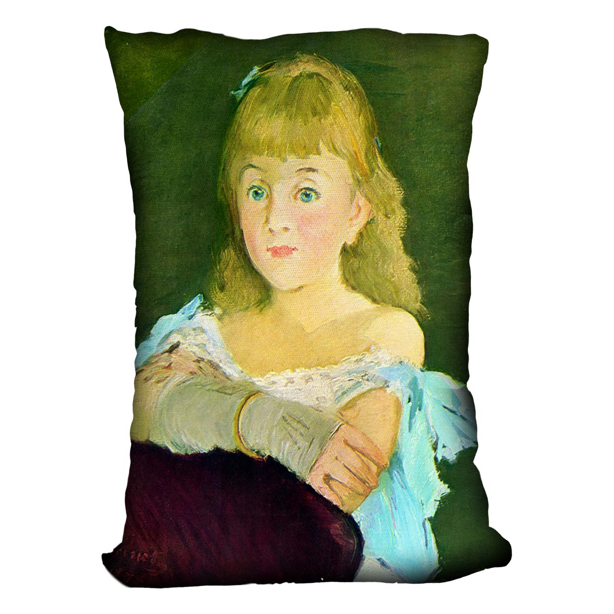Portrait of Lina Campineanu by Manet Cushion