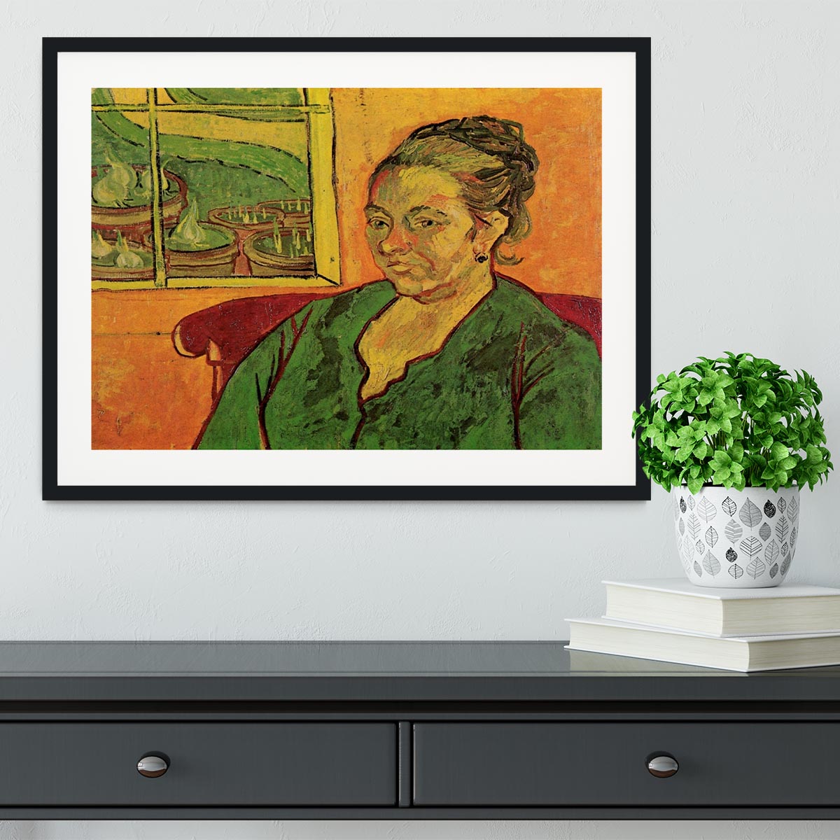 Portrait of Madame Augustine Roulin by Van Gogh Framed Print - Canvas Art Rocks - 1