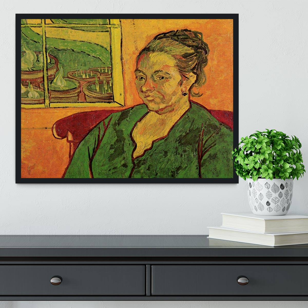 Portrait of Madame Augustine Roulin by Van Gogh Framed Print - Canvas Art Rocks - 2