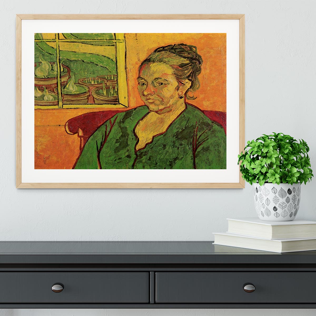 Portrait of Madame Augustine Roulin by Van Gogh Framed Print - Canvas Art Rocks - 3