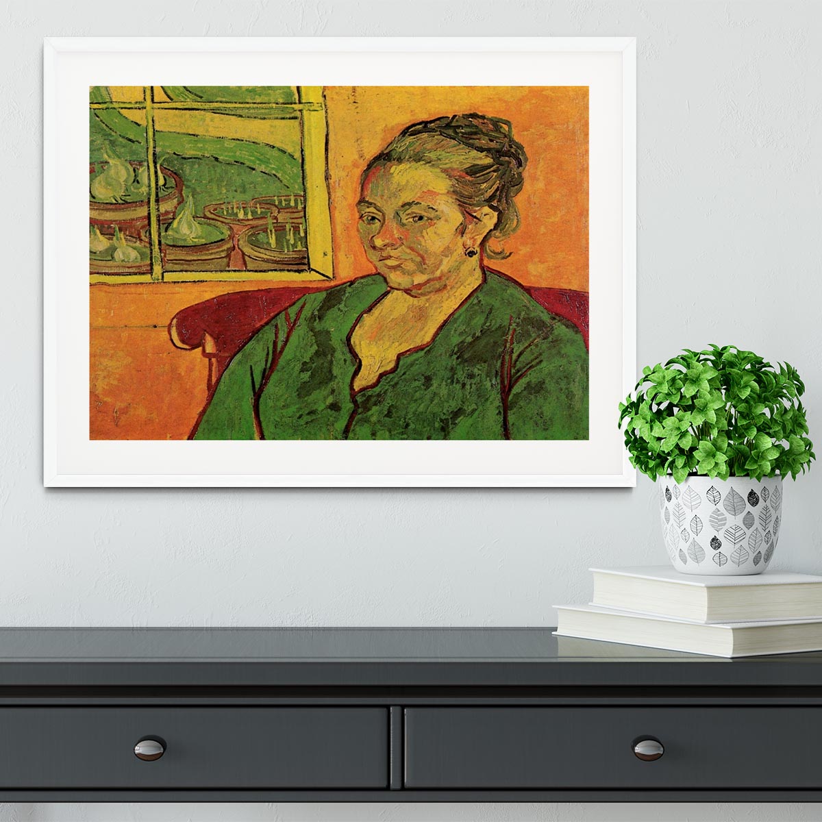 Portrait of Madame Augustine Roulin by Van Gogh Framed Print - Canvas Art Rocks - 5
