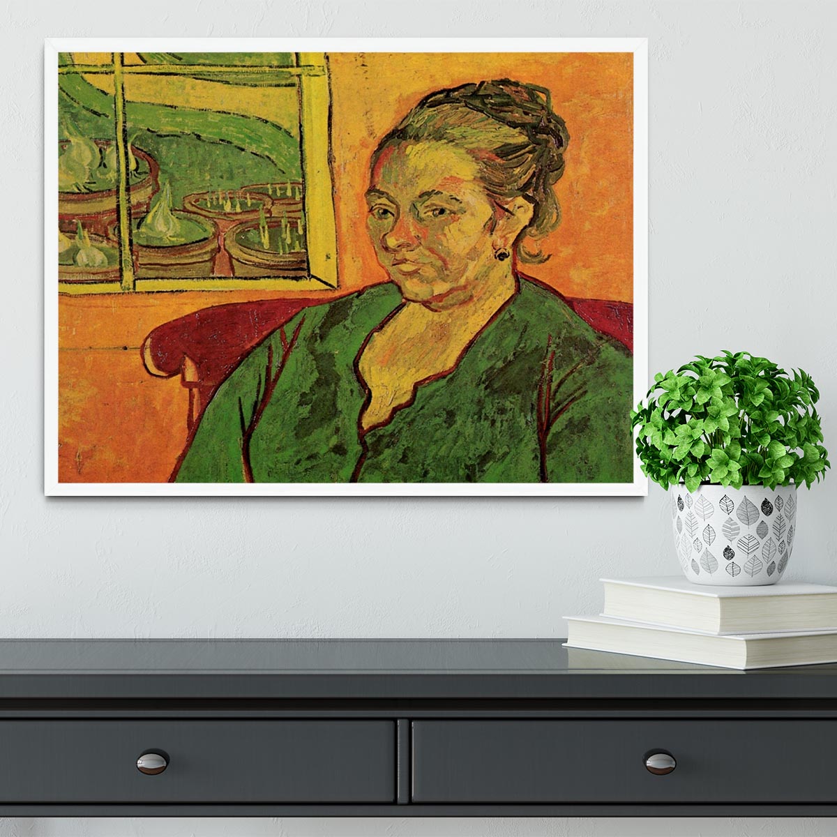 Portrait of Madame Augustine Roulin by Van Gogh Framed Print - Canvas Art Rocks -6