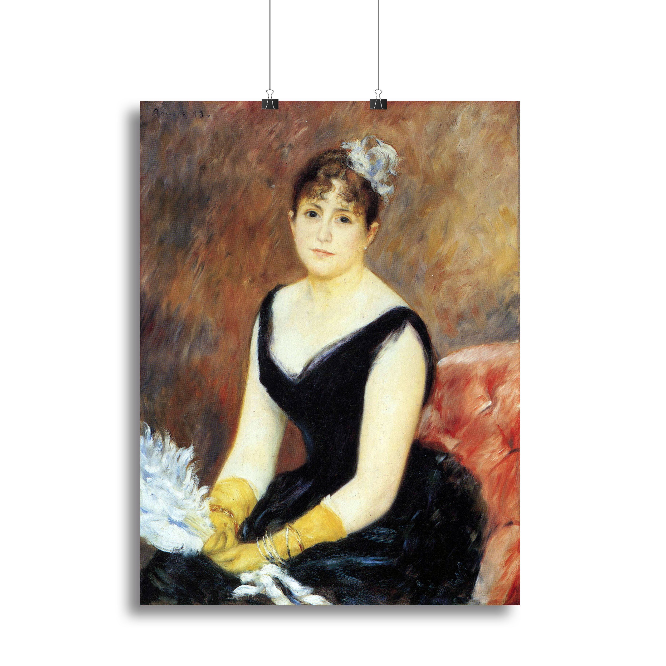 Portrait of Madame Clapisson by Renoir Canvas Print or Poster - Canvas Art Rocks - 2