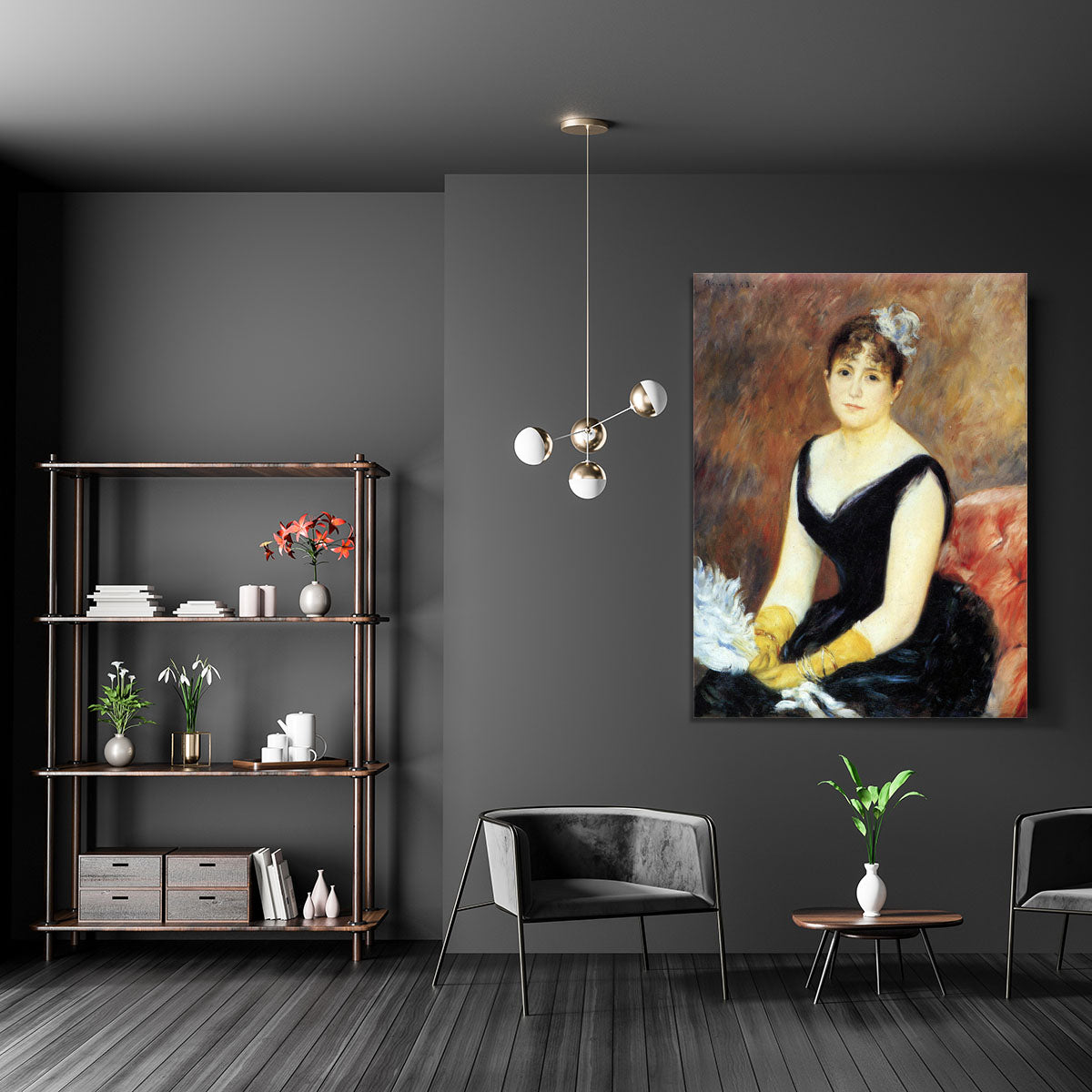Portrait of Madame Clapisson by Renoir Canvas Print or Poster - Canvas Art Rocks - 5