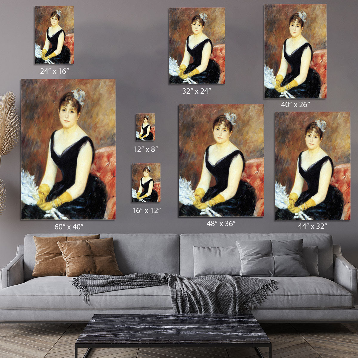 Portrait of Madame Clapisson by Renoir Canvas Print or Poster - Canvas Art Rocks - 7