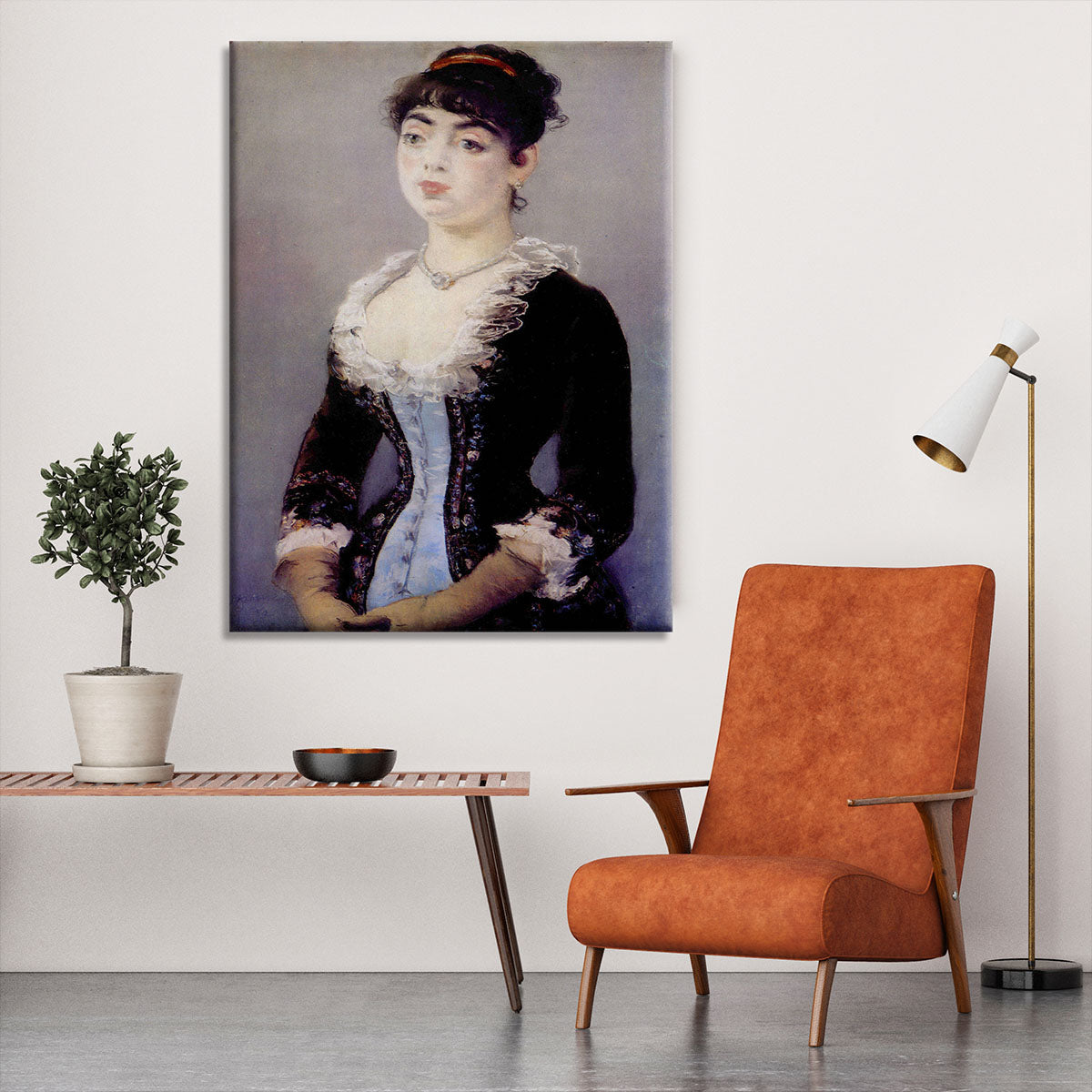 Portrait of Madame Michel LCvy by Manet Canvas Print or Poster - Canvas Art Rocks - 6
