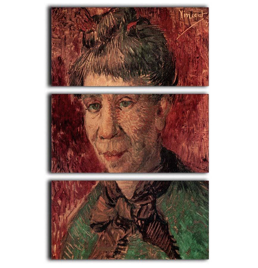 Portrait of Madame Tanguy by Van Gogh 3 Split Panel Canvas Print - Canvas Art Rocks - 1