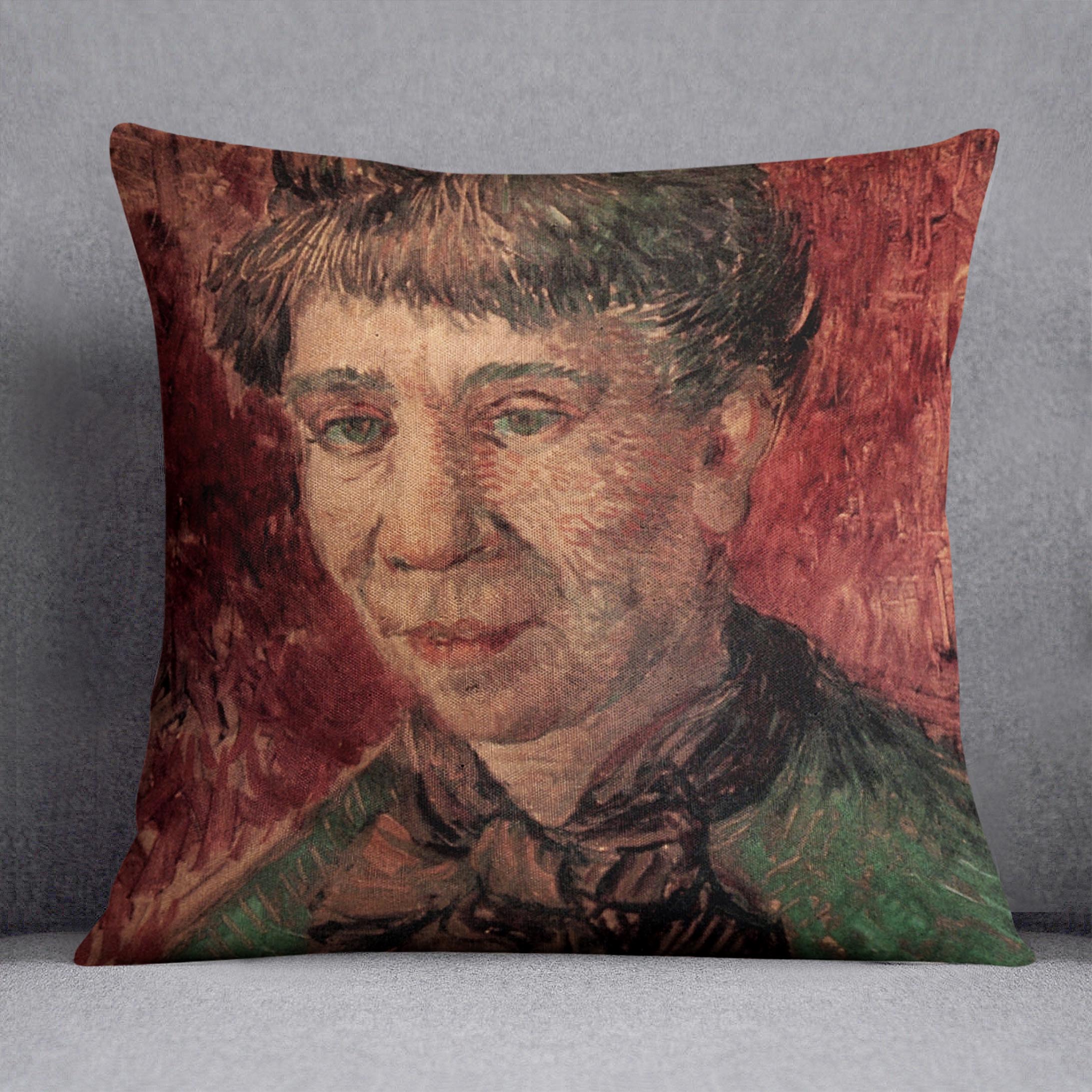 Portrait of Madame Tanguy by Van Gogh Cushion