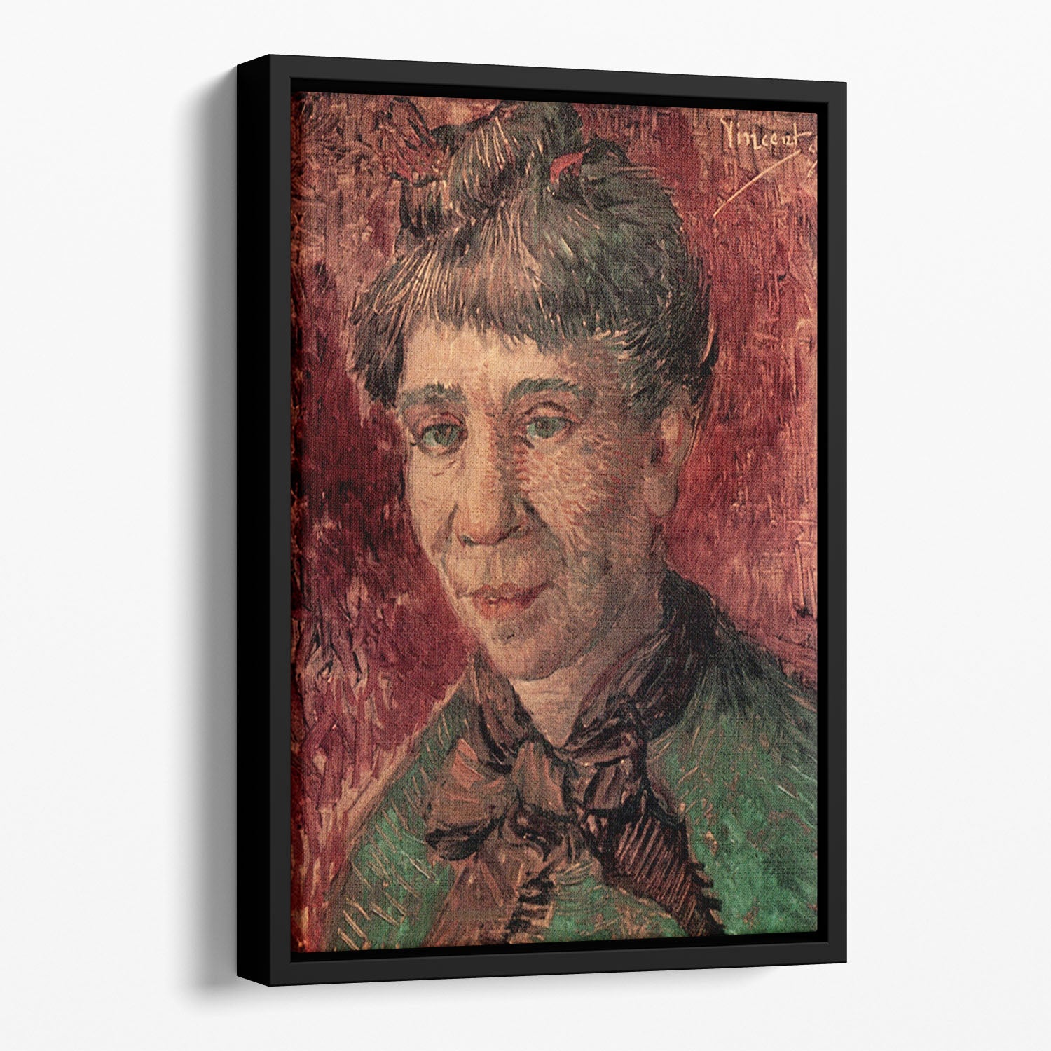 Portrait of Madame Tanguy by Van Gogh Floating Framed Canvas