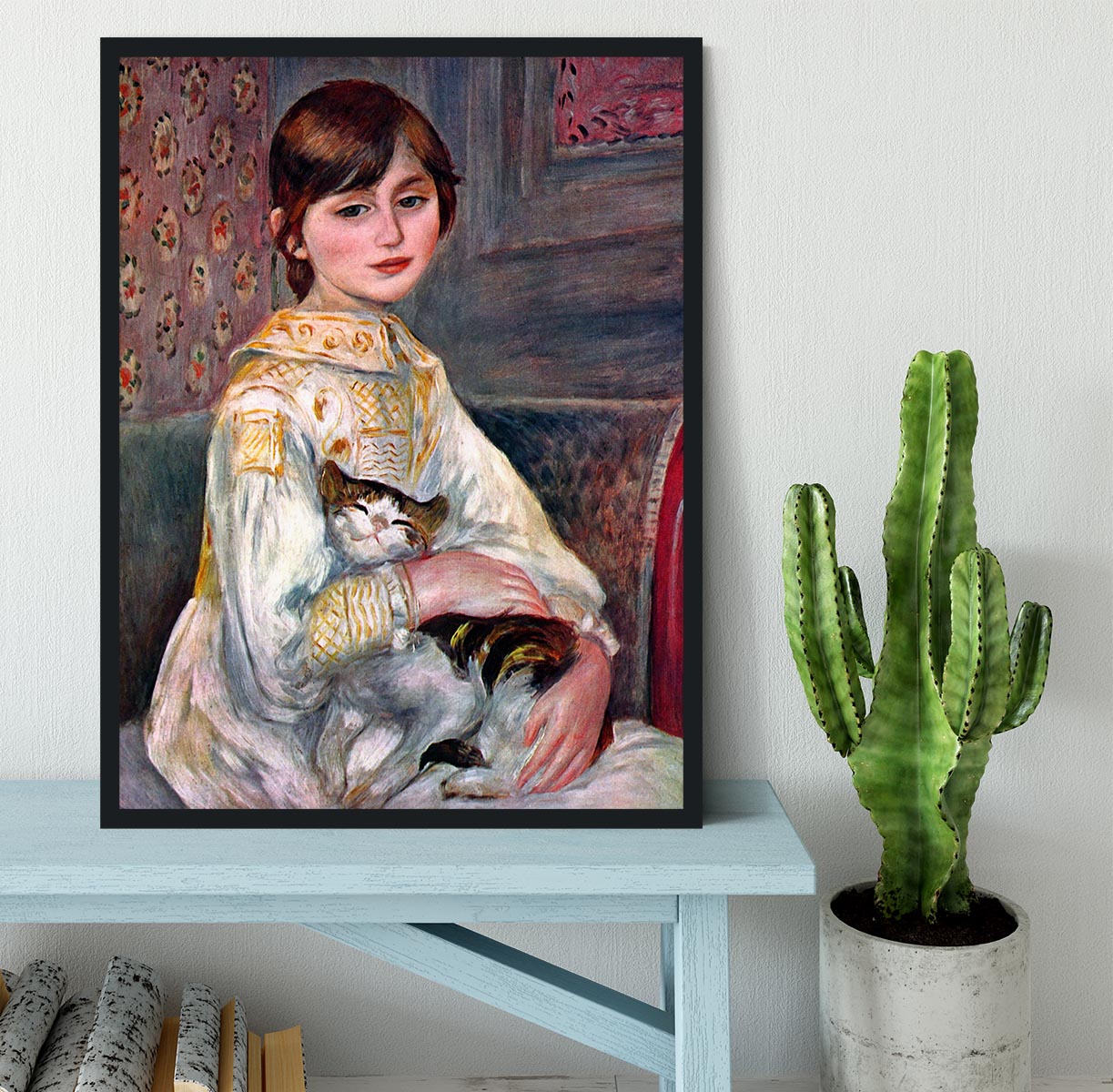 Portrait of Mademoiselle Julie Manet by Renoir Framed Print - Canvas Art Rocks - 2