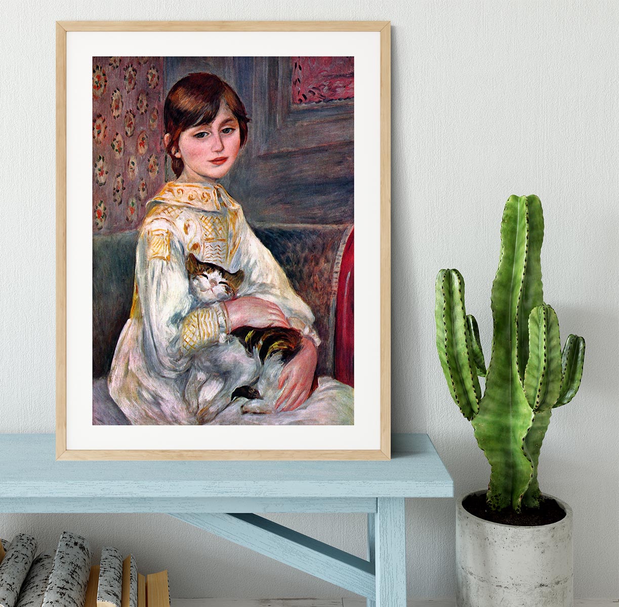 Portrait of Mademoiselle Julie Manet by Renoir Framed Print - Canvas Art Rocks - 3
