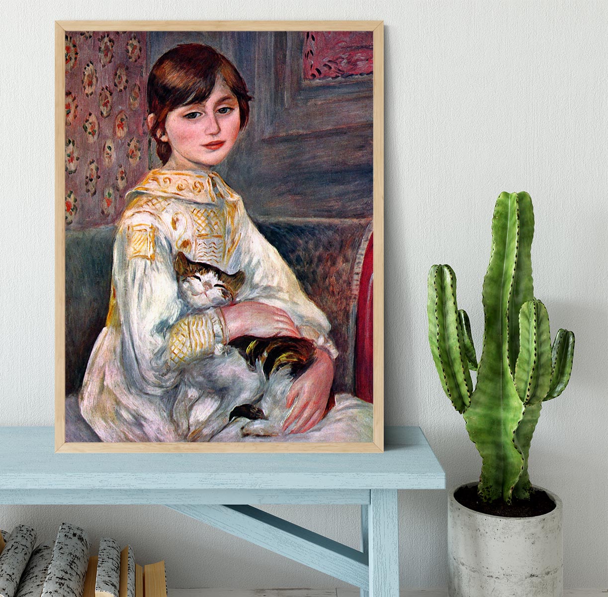 Portrait of Mademoiselle Julie Manet by Renoir Framed Print - Canvas Art Rocks - 4