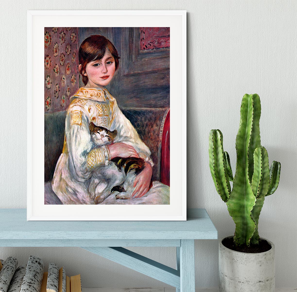 Portrait of Mademoiselle Julie Manet by Renoir Framed Print - Canvas Art Rocks - 5
