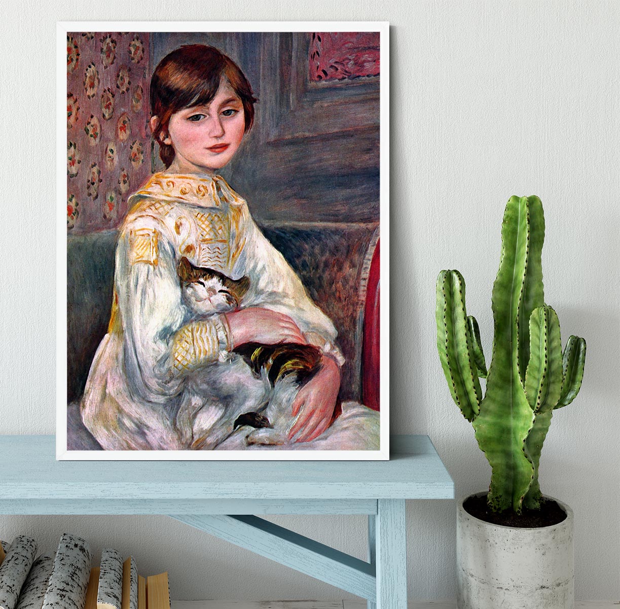Portrait of Mademoiselle Julie Manet by Renoir Framed Print - Canvas Art Rocks -6
