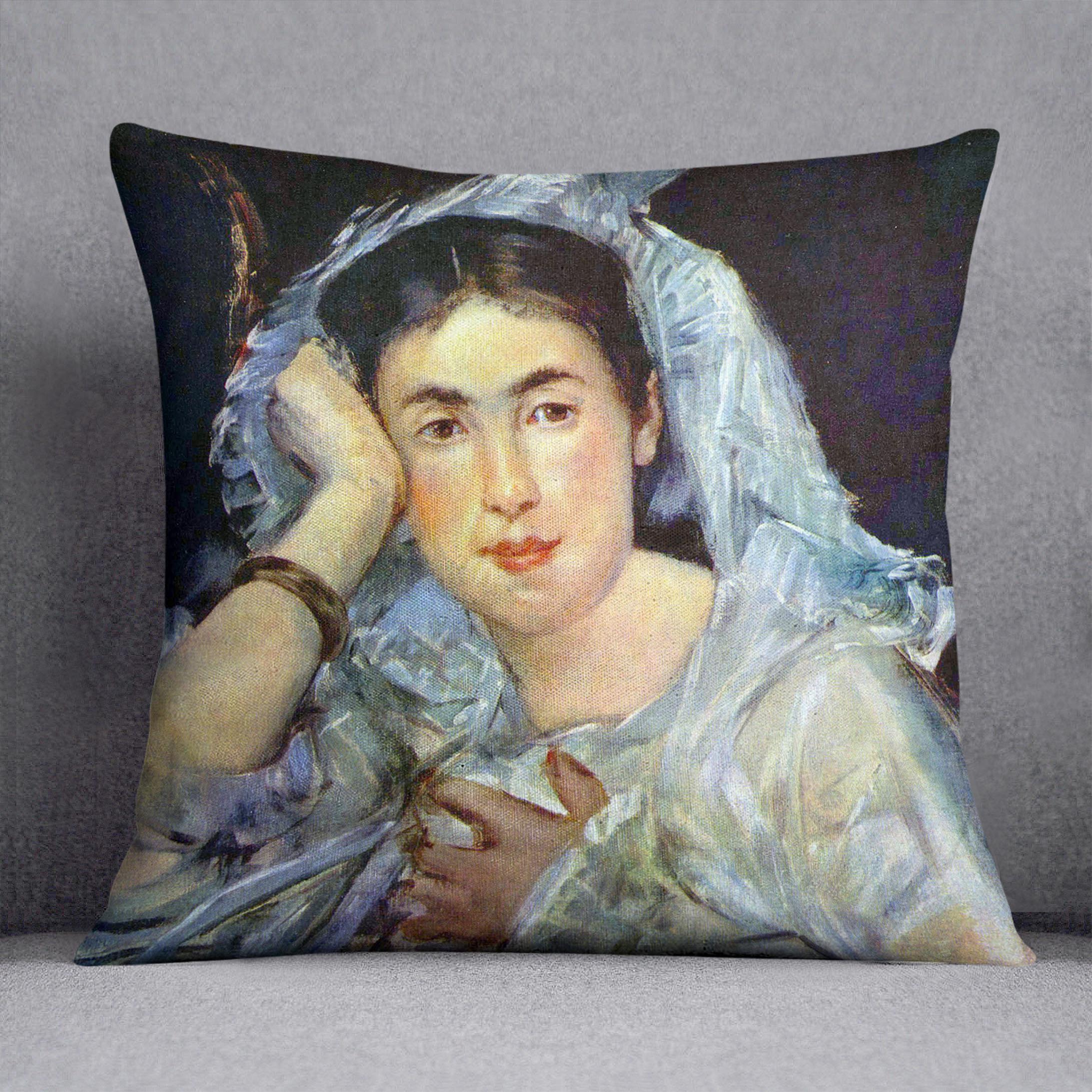 Portrait of Marguerite de Conflans by Manet Cushion