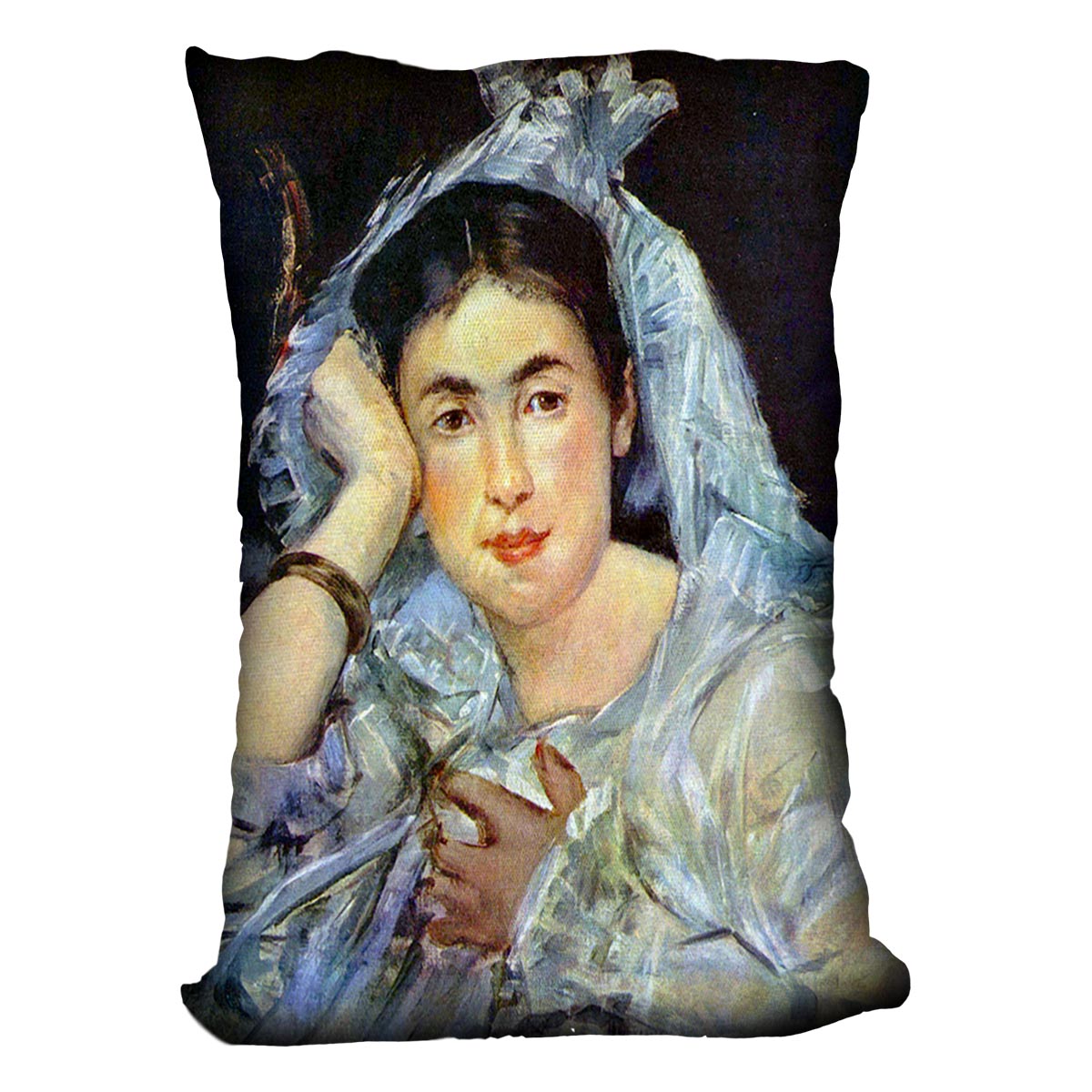 Portrait of Marguerite de Conflans by Manet Cushion