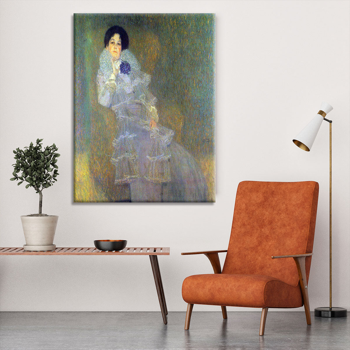 Portrait of Marie Henneberg portrait in purple by Klimt Canvas Print or Poster - Canvas Art Rocks - 6