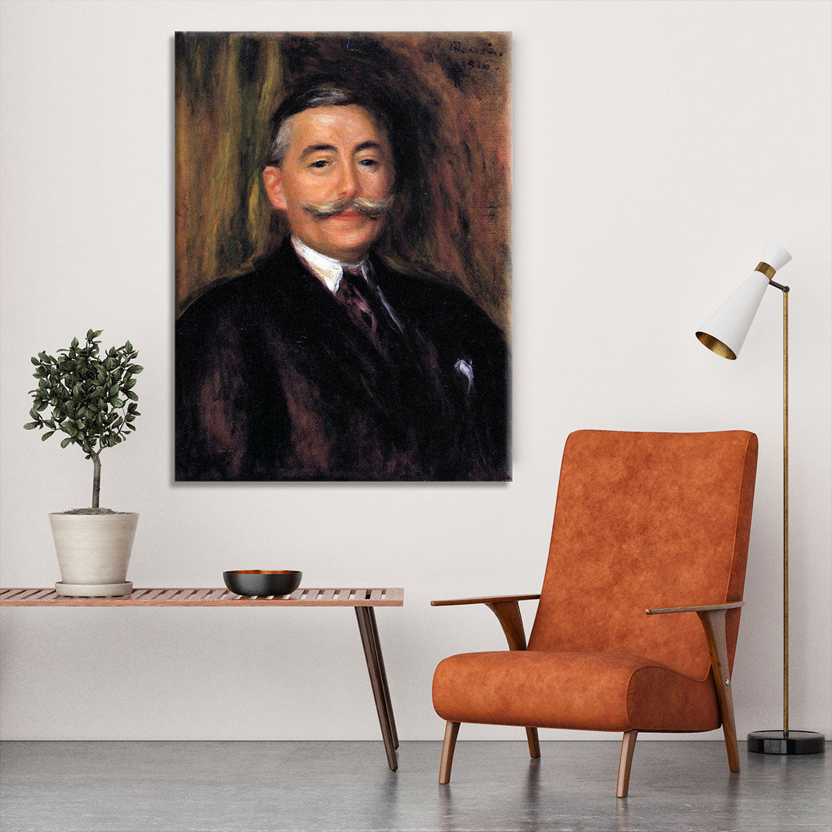 Portrait of Maurice Gangnat by Renoir Canvas Print or Poster - Canvas Art Rocks - 6