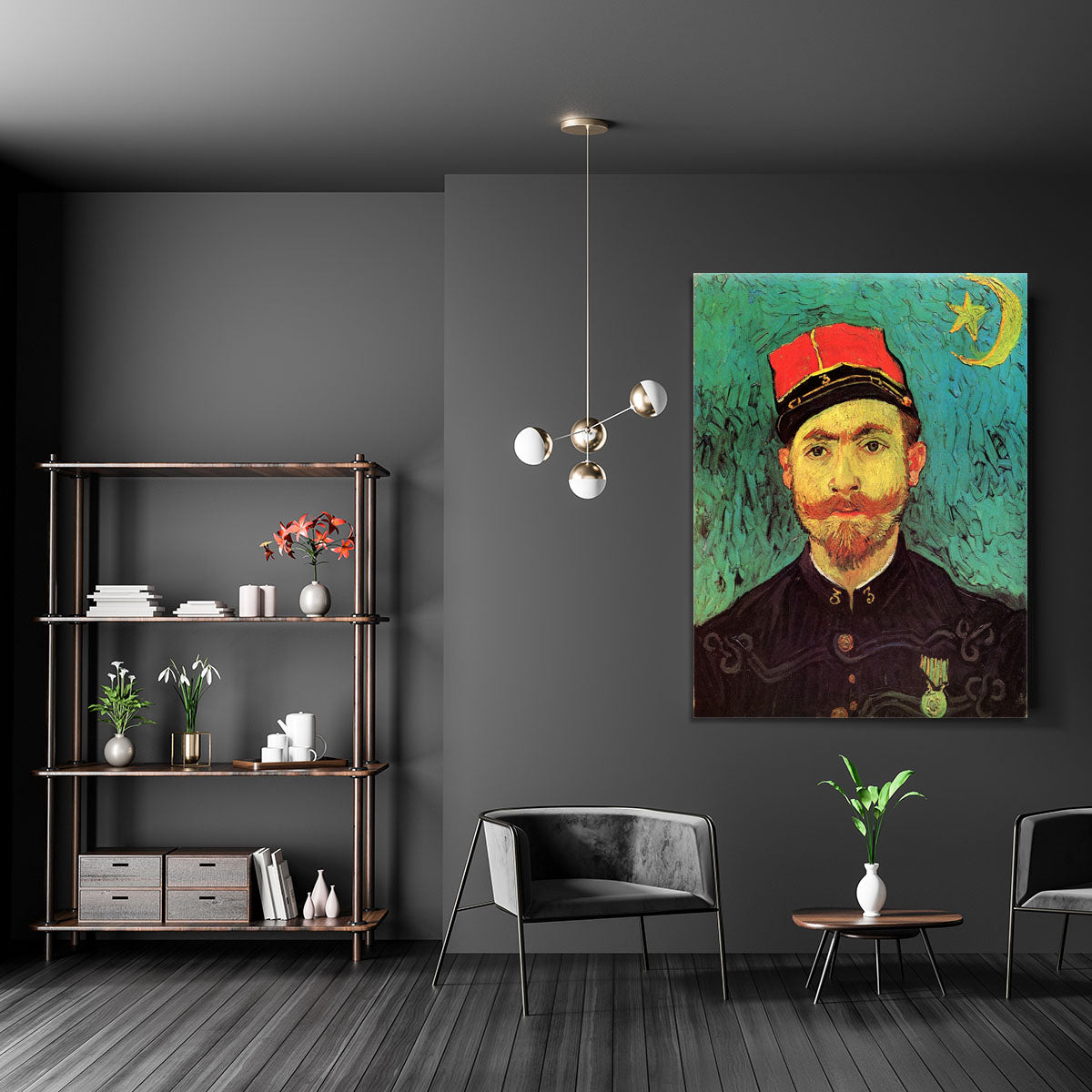 Portrait of Milliet Second Lieutenant of the Zouaves by Van Gogh Canvas Print or Poster - Canvas Art Rocks - 5