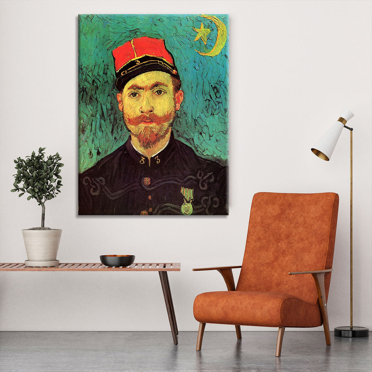 Portrait of Milliet Second Lieutenant of the Zouaves by Van Gogh Canvas Print or Poster - Canvas Art Rocks - 6