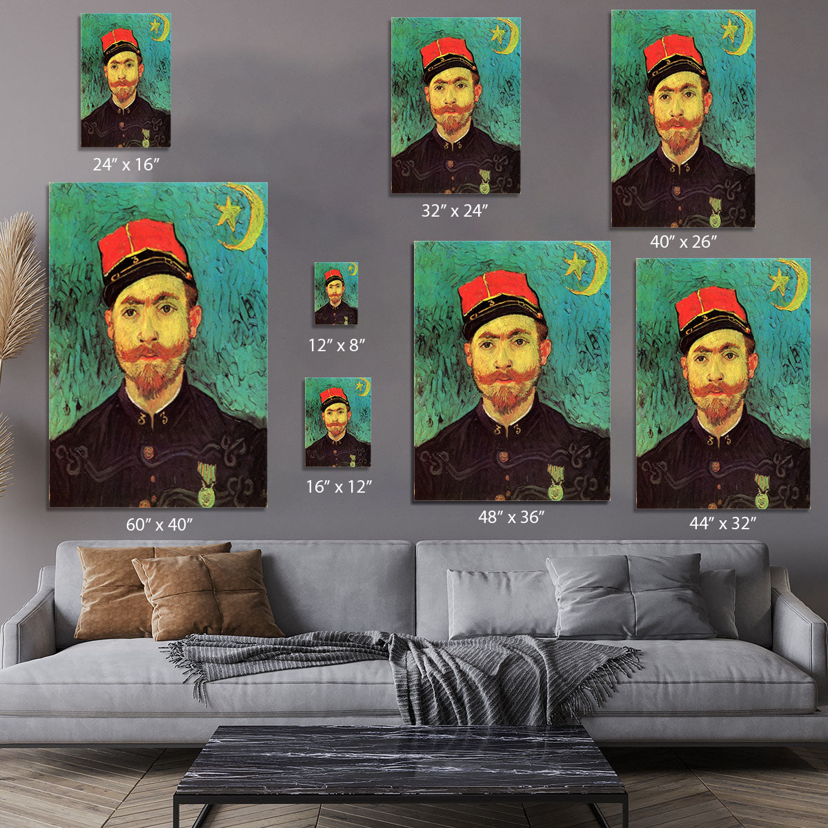 Portrait of Milliet Second Lieutenant of the Zouaves by Van Gogh Canvas Print or Poster - Canvas Art Rocks - 7