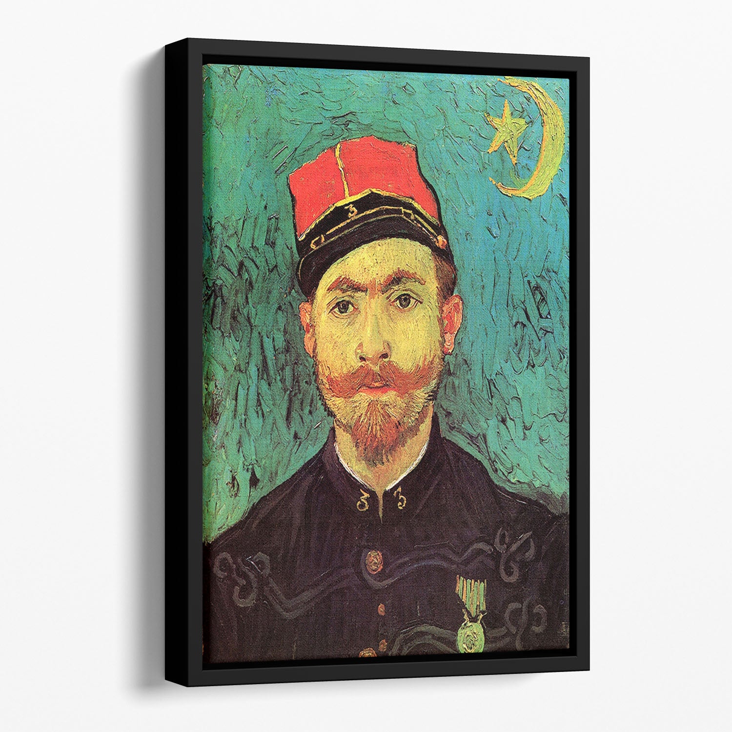 Portrait of Milliet Second Lieutenant of the Zouaves by Van Gogh Floating Framed Canvas
