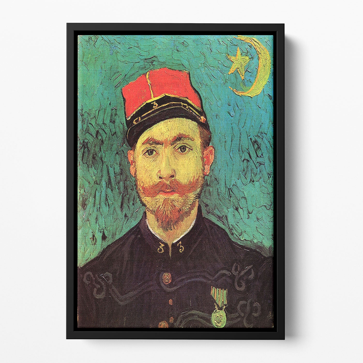 Portrait of Milliet Second Lieutenant of the Zouaves by Van Gogh Floating Framed Canvas