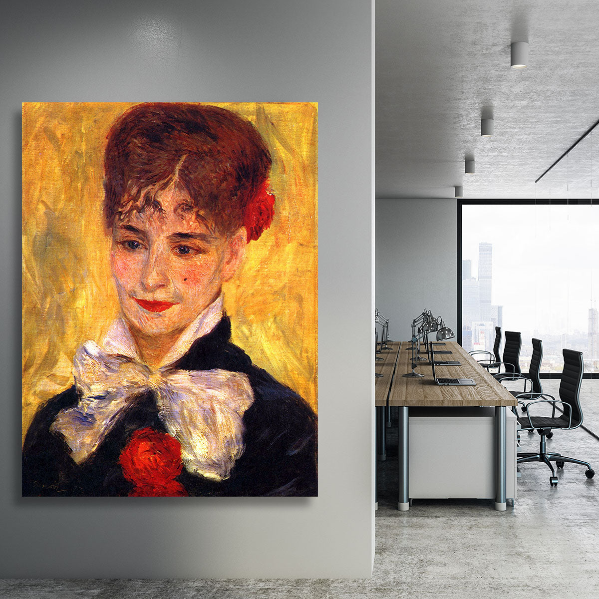 Portrait of Mme Iscovesco by Renoir Canvas Print or Poster - Canvas Art Rocks - 3