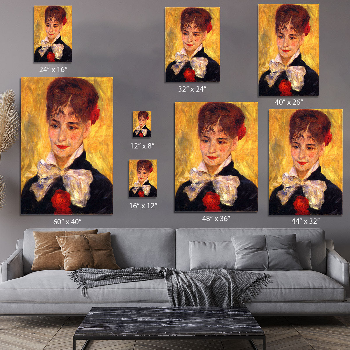 Portrait of Mme Iscovesco by Renoir Canvas Print or Poster - Canvas Art Rocks - 7